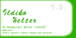 ildiko welter business card